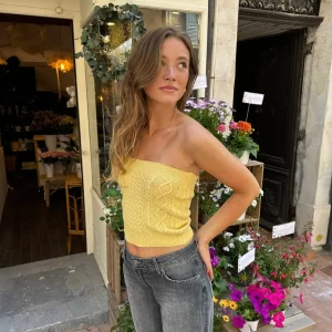 Isla knitted tube top - Yellow
