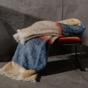 Slate Silare Mohair XThrow Blanket