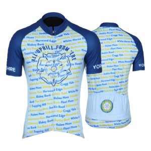 Yorkshire Climbs All Up Hill From ‘ere Mens Short Sleeve Cycling Jersey