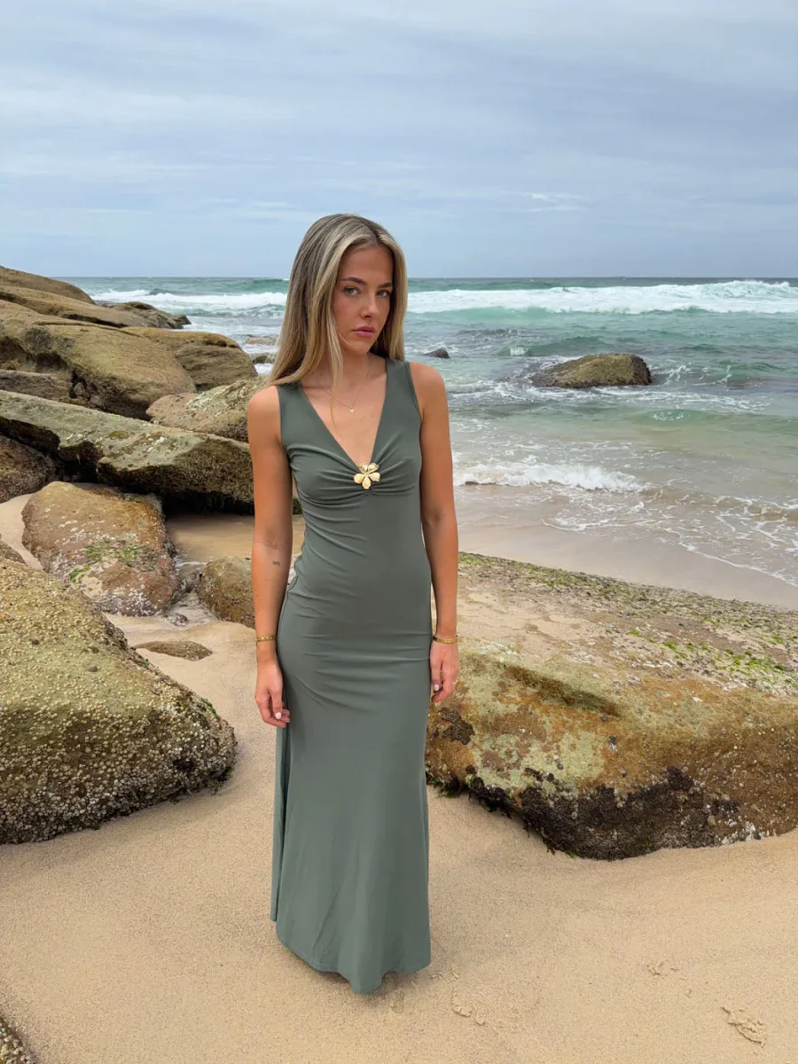 Tita maxi dress - Sage green - Image 8