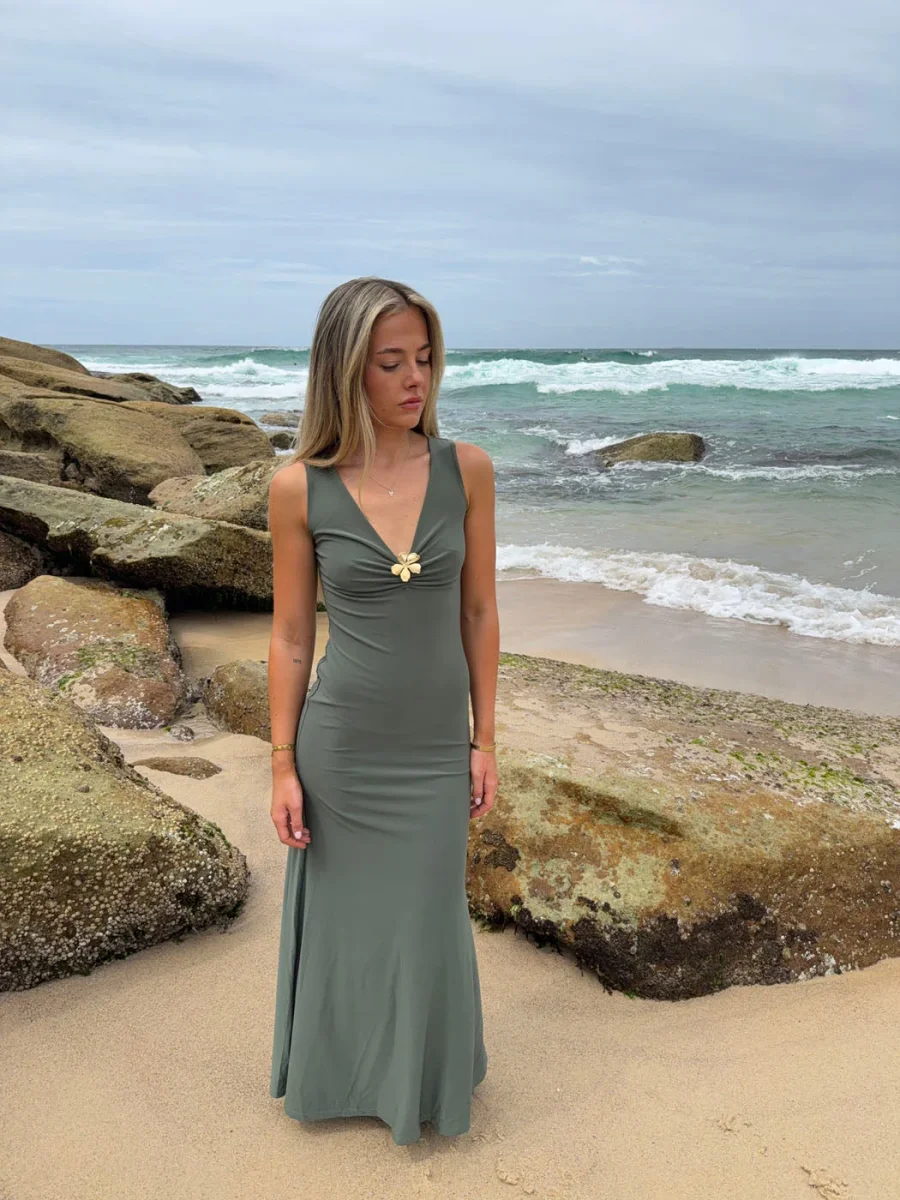 Tita maxi dress - Sage green - Image 2