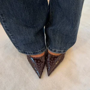 Ydun slingback heels with details - Dark brown
